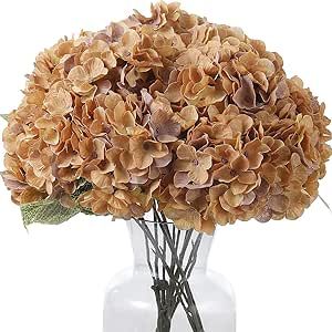 Kimura's Cabin 2Bouquets Faux Flowers Artificial Silk Hydrangea Flowers Bouquets 10Heads for Home Table Centerpieces Wedding Party Autumn Garden Decoration (Coffee, Pack of 2) Hydrangea Arrangements Wedding, Table Centerpieces Wedding, Table Centerpieces For Home, Fake Hydrangeas, Hydrangea Arrangements, Hydrangea Colors, Faux Hydrangea, Silk Hydrangeas, Centerpieces Wedding