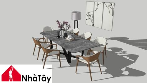 Combo dining table | 3D Warehouse Loft House Design, House Window Design, Interior Ceiling Design, Clinic Interior Design, Wardrobe Interior Design, Ceiling Design Modern, Dining Room Interiors, Interior Sketch, 3d Warehouse