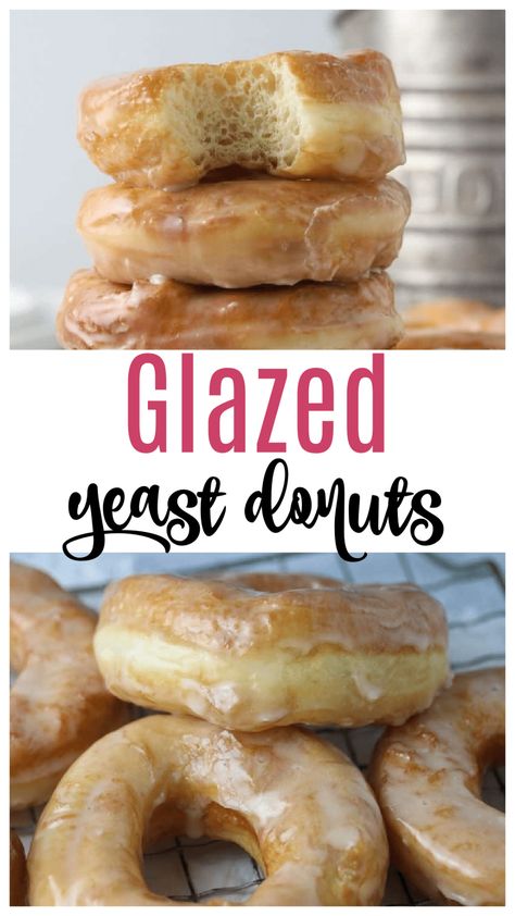 Nothing beats homemade glazed donuts. This yeast donuts recipe is easy when you follow my step by step photos to make perfect donuts at home! Yeast Donuts Recipe, Homemade Glazed Donuts, Glazed Donuts Recipe, Donuts At Home, Yeast Donuts, Homemade Baked Bread, Homemade Donuts Recipe, Homemade Doughnuts, Doughnut Holes