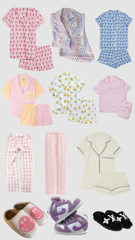 preppy pjs Preppy Pajamas Aesthetic, Cute Pajamas Sets, Cute Preppy Pjs, Cute Preppy Pajamas, Preppy Pjs Pajama Set, Pj Fits For School, Preppy Pyjamas, Preppy Sleepwear, Pajama Outfits For School