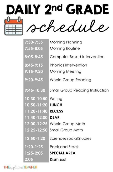 peek at my second grade daily schedule. TheAppliciousTeacher.com #backtoschool #2ndgrade #classscheduel 2nd Grade Schedule, First Week Of 3rd Grade, Teaching Motivation, Small Group Reading Instruction, Phonics Interventions, Small Group Math, Classroom Schedule, Teacher Day, Small Group Reading