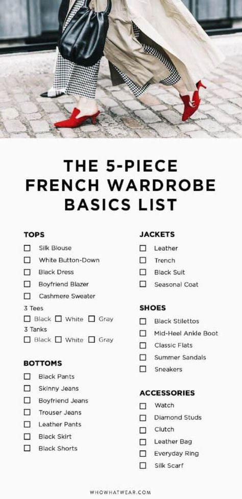 Wardrobe Basics List, 5 Piece French Wardrobe, French Wardrobe Basics, French Capsule Wardrobe, Black Suit Dress, Mid Heel Ankle Boots, French Wardrobe, Minimalist Capsule Wardrobe, French Girl Style