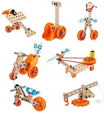 AmazonSmile: Hape Junior Inventor Deluxe Experiment Kit | 57 Piece Construction Building Toys, STEAM Science Kit for Kids 4 Years and Up (E3032A): Toys & Games Hape Toys, Science Kits For Kids, Steam Science, Steam Learning, Steam Education, Kids Class, Building For Kids, Science Lab, Science Kits