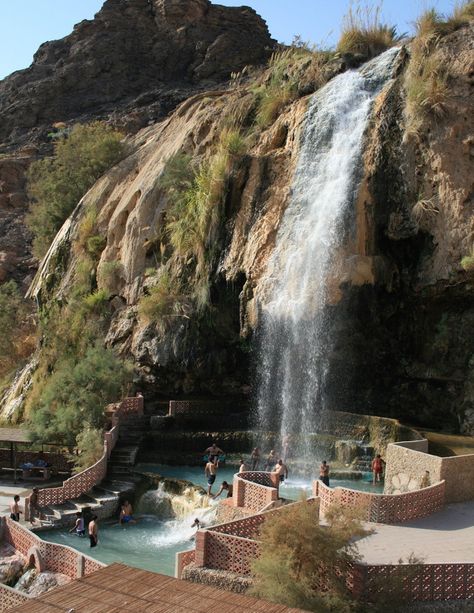 Falling Waters, Jordan Travel, Dream Places, Travel Spots, On The Edge, Dream Destinations, Adventure Awaits, Hot Springs, In Hot