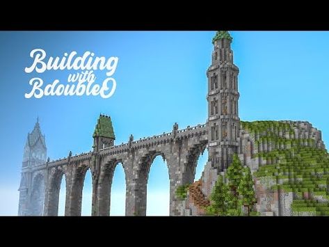 Minecraft Mountain Temple, Bdoubleo100 Builds Minecraft, Cliff Minecraft, Minecraft Cliff, Minecraft Terraforming, Minecraft Bridge, Minecraft Mountain, Mountain Cliff, Minecraft Tutorials