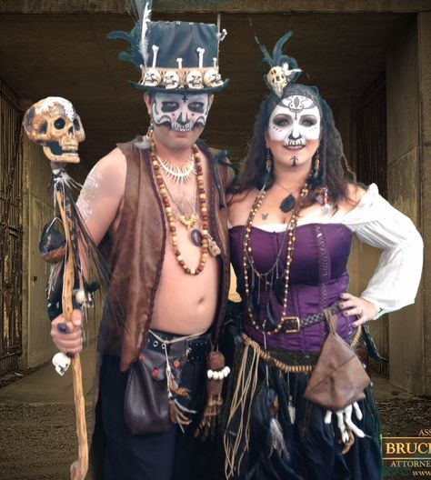 My DIY Voodoo costumes. Voodoo Costume, Voodoo Priestess, Disney Shirts, Costume Halloween, White Lace, Halloween, Disney, Lace