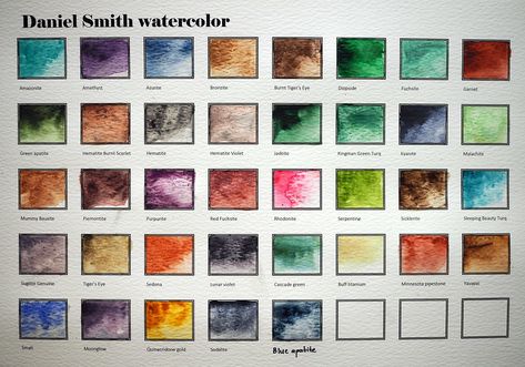 Daniel Smith watercolor chart | OLYMPUS DIGITAL CAMERA PB280… | Flickr Watercolor Chart, Daniel Smith Art, Watercolor Swatches, Watercolor Reference, Daniel Smith Watercolor, Watercolor Pallet, Beginning Watercolor, Mixing Colours, Danielle Smith