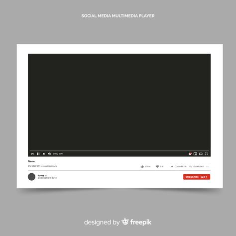 Youtube Shifting Template, Youtube Video Overlay, Youtube Overlay Template, Template For Video Editing, Youtube Template Edit, Yt Template, Video Player Template, Youtube Channel Template, Youtube Notification