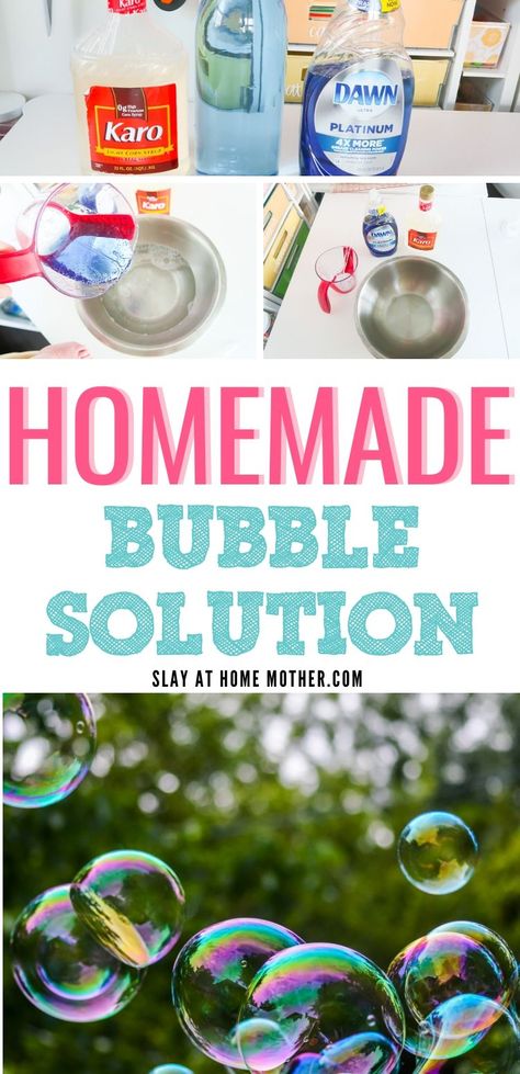 Make Your Own Bubbles, Diy Bubble Solution, Bubble Solution, Bubbles Recipe For Kids, Best Bubble Solution Recipe, Easy Bubble Solution Recipe, How To Make Bubbles Solution, Making Bubbles Solution, Bubble Solution Recipe