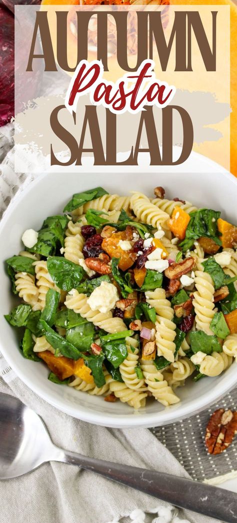 Autumn Pasta Salad Fall Pasta Salad Recipes Cold, Winter Pasta Salad Recipes, Butternut Squash Pasta Salad, Fall Pasta Salad Recipes, Pasta Salad Recipes Cold, Fall Pasta Salad, Best Pasta Salad Recipe, Autumn Pasta, Maple Dijon Dressing