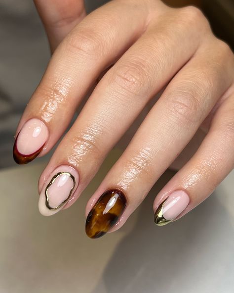 Autumn nails are in full swing 🍂🐢🥀 @the_gelbottle_inc Dolly BIAB, Velvet Red, Chocolate, Jet Black @homeofnailart Black & Tortie Detail Paints @magpie_beauty Elizabeth Chrome Powder @lucypastorellitools_ prep 📆Open Tuesday- Thursday 9am-6pm Friday-Saturday 9am-4pm 📥 DM to book 📍The Studio, Wolverhampton, WV6 9HJ Mix And Match Nails Design, Tortie Nails, Dec Nails, Biab Nails, Ideas Uñas, Sweet Nails, 2024 Nails, Red Chocolate, Manicure Inspiration