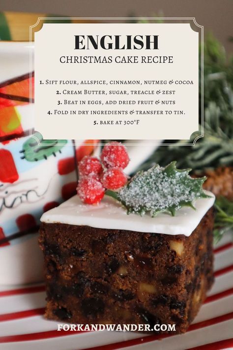 English Fruit Cake Recipe, English Christmas Cake Recipe, Traditional Fruit Cake Recipe, Xmas Cake Recipes, Traditional English Christmas, Christmas Cake Recipe Traditional, Best Fruit Cake Recipe, Easy Christmas Cake Recipe, Fruit Cake Recipe Christmas