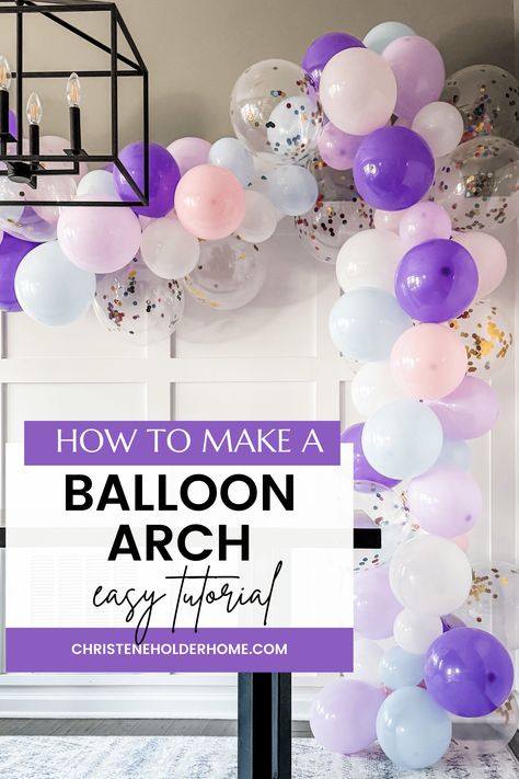 Learn how to create a stunning balloon arch for your next party with this easy DIY tutorial! Find the best budget-friendly balloon arch kits, tools, and step-by-step instructions to make your party one everyone will be talking about. Ballon Arch Tips, How To Build A Balloon Arch, How To Attach Balloon Arch To Wall, Baloon Arcs How To, Balloon Arch Tools, Attaching Balloons To Backdrop, How To Make A Balloon Arch, Make A Balloon Arch, Balloon Centerpieces Diy