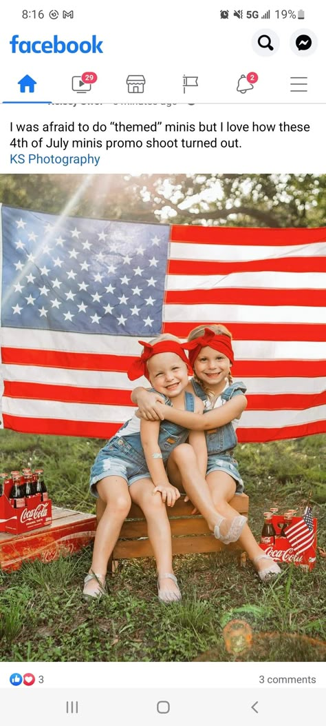 4th Of July Picnic Photoshoot, Outdoor 4th Of July Photo Shoot, Patriotic Photoshoot Kids, Memorial Day Photography, Photo Shoot For Beginners, 4th Of July Backdrop Photo Shoot, Toddler Fourth Of July Pictures, Patriotic Mini Session, 4th Of July Sibling Pictures