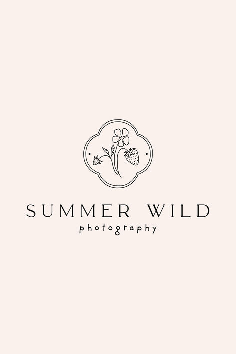 Feminine Logo Design Inspiration, Dainty Logo Design, Hand Drawn Logos, Boutique Logo Ideas, Coquette Logo, Small Business Logo Ideas, Flat Florals, Hand Drawn Branding, Esthetician Ideas