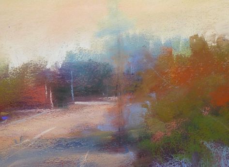 Painting My World: Make Corrections to a Pastel with this Simple Tip Soft Pastel Art Landscape, Pastel Skies, Expressionist Landscape, Soft Pastel Art, Pastel Artwork, Pastel Landscape, Pastel Sky, Pastel Art, Soft Pastel