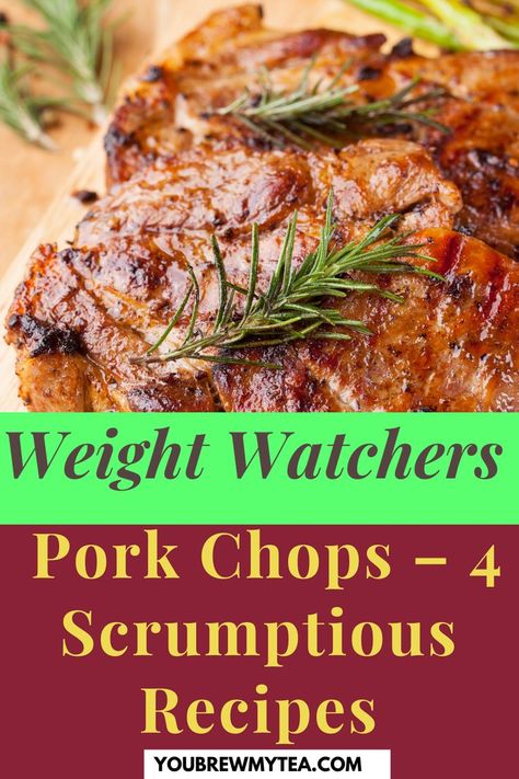 Healthy Pork Chop Recipes Clean Eating, Weight Watchers Pork Chops, Weight Watchers Pork Chop Recipes, Recipes For Pork Chops, Pork Loin Chops Recipes, Recipes For Pork, Healthy Pork Chops, Healthy Pork Chop Recipes, Weight Watchers Meals Dinner