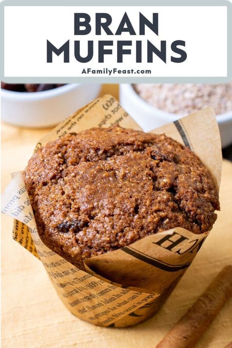 Healthy Bran Muffin Recipe, Wheat Bran Muffins, All Bran Muffins, Bran Muffin Recipe, Fiber Muffin, Bran Muffins Healthy, Granola Muffins, Muffin Shop, Raisin Bran Muffins