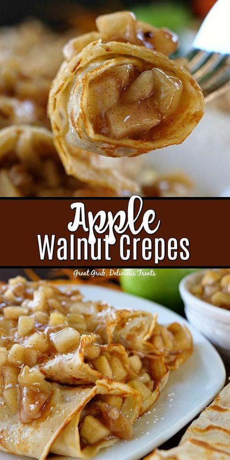 Crepe Ideas, Breakfast Crepe, Apple Crepes, Crepe Recipe Savory, Sweet Crepes Recipe, Stuffed Crepes, Breakfast Bakes, Homemade Crepes, Easy Crepe Recipe