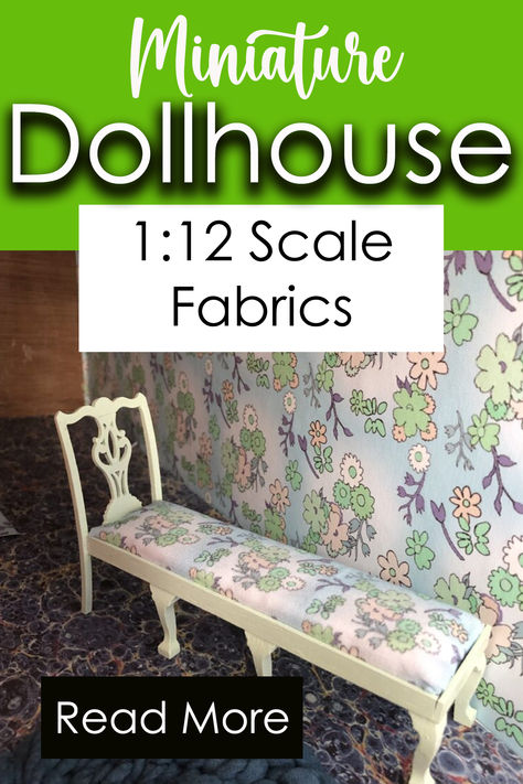 miniature dollhouse 1:12 scale fabrics Dollhouse Furniture Tutorials Patterns, Dollhouse Furniture Templates, 1 6 Scale Miniatures Diy, 1 12 Scale Miniatures Diy, Diy Dolls House, Dollhouse Quilt, Doll House Curtains, Dollhouse Furniture Tutorials, Cheater Quilt Fabric