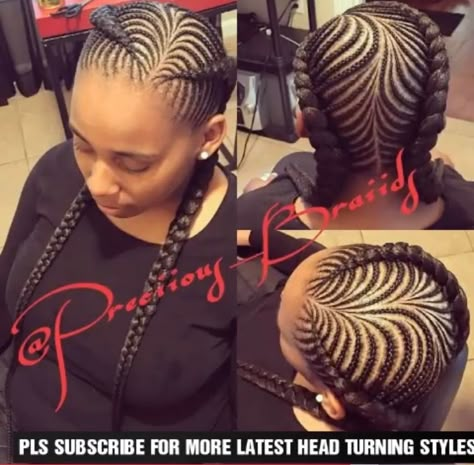 Patewo Hairstyles For Ladies, Fish Bone Hairstyles Plaits, Free Hand Hairstyles Natural Hair, Conrows Lines And Braids, Fishbone Hairstyle, Braided Cornrows, Braided Pigtails, Fishbone Braid, Job Goals