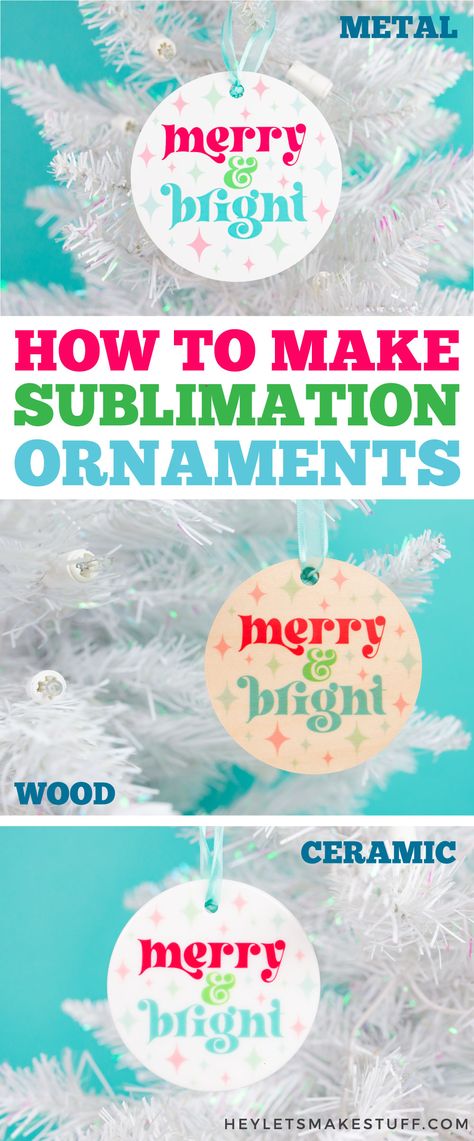 How To Sublimate Ceramic Ornaments, Sublimation On Metal, Sublimation Ornaments Diy, Sublimation Ornaments Designs, Sublimation Ornament Ideas, Sublimation Projects Ideas, Sublimated Ornaments, Sublimate Ornaments, Sublimation With Cricut