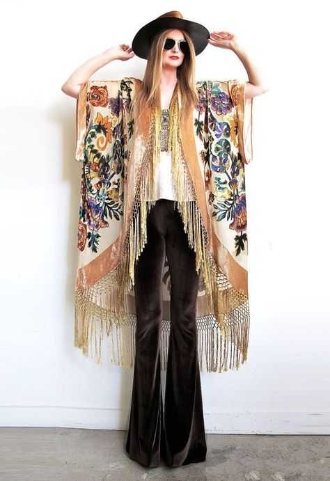 Look Kimono, Look Boho Chic, Mode Kimono, Mode Hippie, Estilo Hippie, Mode Boho, Bohol, Boho Kimono, Bohemian Rhapsody