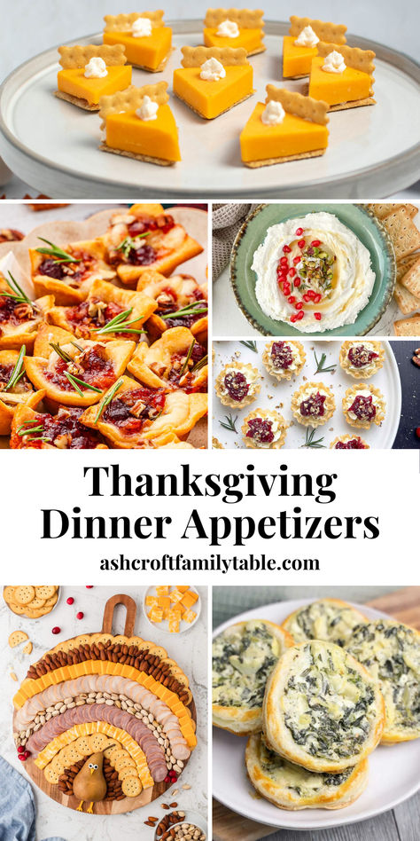 Collage of Thanksgiving dinner appetizers for a crowd, including dips, finger foods, charcuterie boards, and veggie platters. Appetizers For Party Thanksgiving, Thanksgiving Appetizers Board, Thanksgiving Fingerfood Ideas, Fun Thanksgiving Food Appetizers, Non Dairy Thanksgiving Appetizers, Thanksgiving App Recipes, Thanksgiving App Appetizer Recipes, Thanksgiving Appetizer Charcuterie Board, Appetizers Thanksgiving Easy