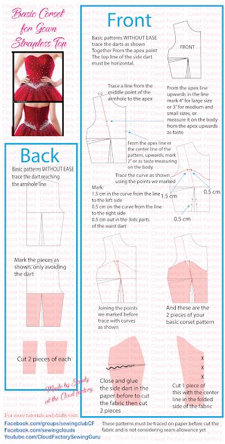 How to make a #corset #pattern for #gown  Cloud Factory Tutorial  #draft #fashion #fashionblogger #fashionillustration #corsets Corset Pattern Measurements, Gown Drafting Pattern, Corset Tutorial Free Pattern, How To Draft A Corset Pattern, Corset Drafting Pattern, Corset Measurements, Pattern Drafting Tutorials Blouses, Corset Top Pattern Drafting, How To Draft A Corset Pattern Tutorials