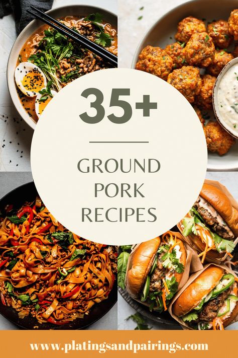 Things To Make With Ground Pork, Best Ground Pork Recipes, Ground Pork Recipes For Dinner Healthy, Healthy Ground Pork Recipes, Sausage Recipes Ground, Recipes Using Ground Pork, Pork Recipes Healthy, Easy Ground Pork Recipes, Ground Pork Recipes Easy