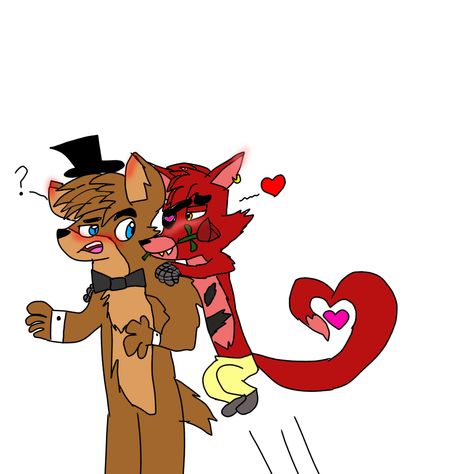 Freddy X Foxy, Bonnie X Freddy, Freddy X Bonnie, Foxy X Mangle, Cat Drawing Tutorial, Fnaf 1, Goofy Ahh, Fnaf Funny, Cat Drawing