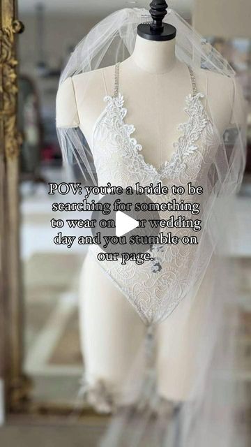 Designer Bodysuit Lingerie - Katie & Chris on Instagram: "White Dentelle for your wedding day 👰‍♀️ Picture getting ready in her paired with a white silk robe. You can even slip back in to her that evening 😉 The lace is incredibly soft - truly the softest of all we’ve used. There’s also a ton of stretch. She is see through but nipple covers conceal perfectly if you wear her out. The straps are stretchy and adjustable as well. The diamond straps are our favorite feature! 💎

This veil is also for sale and handmade by Mama Chris! Before our lingerie adventure she was making veils for my brides and her Etsy shop! She still has leftover product. DM if you’re interested." Designer Bodysuit, White Silk Robe, Instagram White, Bodysuit Lingerie, Silk Robe, White Silk, Getting Ready, Get Ready, Veil