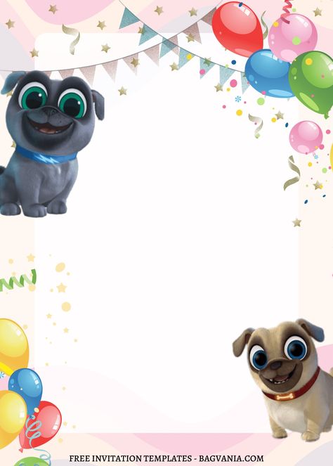 Free Printable Invitations Templates, Free Printable Birthday Invitations, Party Crafts, Free Printable Invitations, Birthday Party Crafts, Disney Invitations, Birthday Disney, Cute Little Puppies, Free Birthday