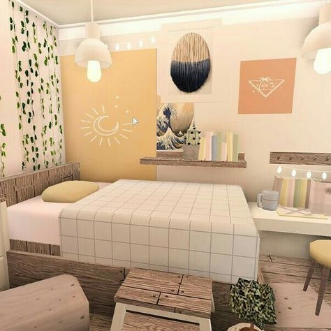 Bloxburg Rooms, Bloxburg Bedroom Ideas, Bloxburg Bedroom, Bloxburg Hacks, Blox Burg, Roblox House, Blocksburg Room Ideas￼, Tiny House Bedroom, Bloxburg Houses