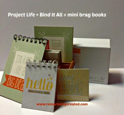 Mini Brag Books using Project Life Journaling Cards Bind It All, Brag Books, Becky Higgins Project Life, Becky Higgins, Project Life Cards, Autograph Books, Scrapbook Book, Pocket Scrapbooking, Pocket Card