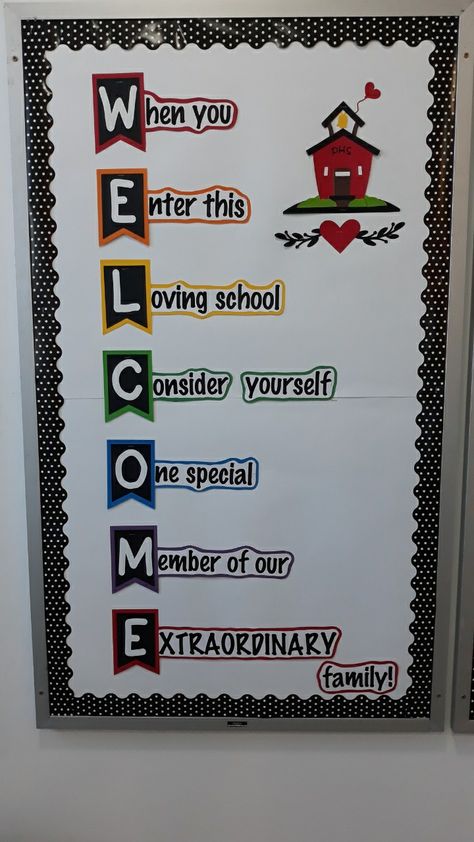 Full Form Of Teacher, Freshers Decoration Ideas, Welcome Back To School Bulletin Boards, Education Bulletin Boards, Earth Art Drawing, Welcome School, Classroom Organization High School, School Wall Decoration, Decoration Classroom