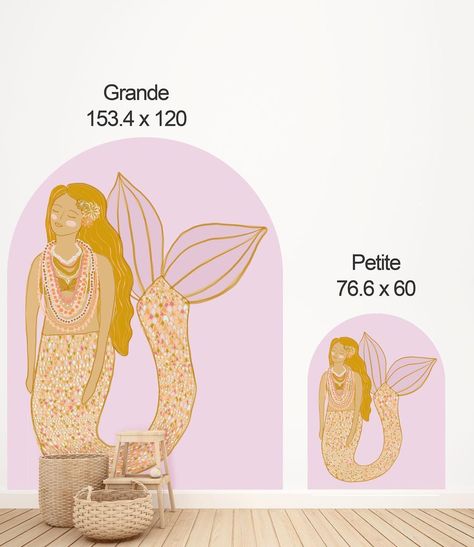 Removable Wallpaper & Decals on Instagram: “🌟Coming soon🌟 You loved her in peach, now fall in love with her all over again... meet our new Spring Mermaid Arch Decal in Lilac!…” Spring Mermaid, Arch Decal, Coloured Walls, Arch Wall Decal, Bunk Bed Room, Wallpaper Decals, Interior Design Wallpaper, Lilac Background, Personalized Wallpaper