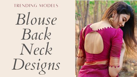 blouse back neck designs Normal Blouse Designs Latest, Neck Designs For Blouse, Blouse Designs Back Neck, Back Neck Designs For Blouses, Back Neck Blouse Designs, Blouse Designs Back, Back Neck Blouse, Neck Blouse Designs, Dress India