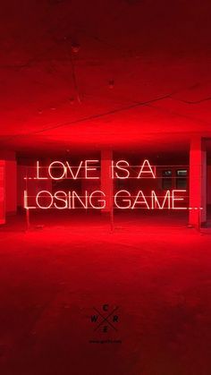 For More Details About Us 
Click On The Link 
Given Below Love Is A Losing Game, Neon Rouge, Losing Game, Red Quotes, Red Aesthetic Grunge, Neon Quotes, Game Wallpaper, Dark Red Wallpaper, Neon Words