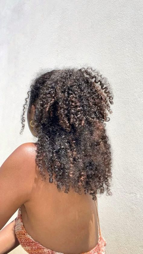 Curly Coily Hair Styles, Black Coily Hair, Low Tension Hairstyles For Black Women, Hairstyles For Black Women Crochet, Half Up Half Down Curly Hair Black Women, Curly Clip In Hairstyles, Low Tension Hairstyles, Natural Hairstyles Afro, Crochet Inspo Aesthetic