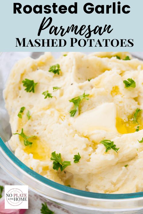 Mashed Potatoes From Scratch, Thanksgiving Vegetarian, Garlic Parmesan Mashed Potatoes, Mashed Potatoes Gravy, Colorful Recipes, Mashed Red Potatoes, Italian Side Dishes, Parmesan Mashed Potatoes, Whole Turkey Recipes