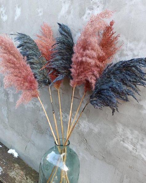 Colorful pampas grass available on my store 🌾 DM to order 💌 Minimum quantity is 5 sticks! #pampasgrassdecor #pampasgrassarrangements #pampasgrass #homedecorstore #pampasgras #colorfulpampasgrass #colorfuldecor #colorfulpampas #redpampas #purplepampas Centerpiece Pampas, Natural Colors Wedding, Tall Vase Centerpieces, Pampas Bouquet, Pink Pampas, Pink Pampas Grass, Vase Centerpiece, Boho Wedding Bouquet, Pampas Grass Decor