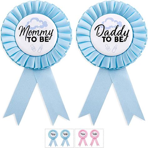 Gender Reveal Party Favors, Baby Shower Sash, Baby Shower Pin, Boy Baby Shower Ideas, Girl Gender Reveal, Dad To Be, Gender Reveal Party Decorations, Mommy To Be, Baby Shower Decorations For Boys