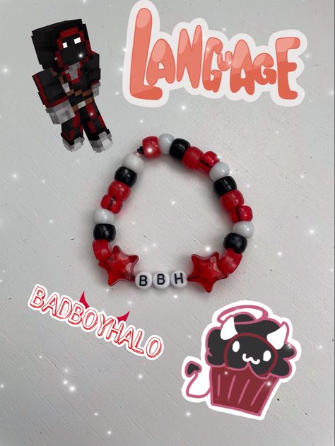 Dsmp Bracelet Ideas, Dsmp Bracelets, Dsmp Outfits, Minecraft Jewelry, Funny Bracelets, Bead Pets, Kandi Jewelry, Bracket Ideas, Kandi Inspiration