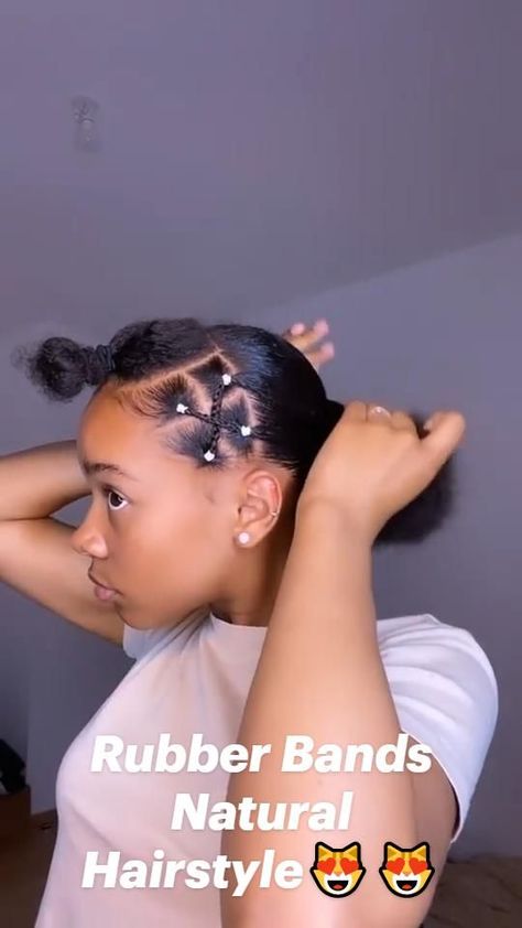 Pin on ☀️Useful (Hair) Tutorials☀️ 4c Hairstyles With Rubber Bands, Packing Hairstyles For Natural Hair, Rubber Bands Hairstyles Natural Hair, Rubber Band Bun Hairstyles, Natural Hair Styles With Rubber Bands, Ruberband Hairstyle Natural, Natural Hair Styles Easy Rubber Bands, Simple Rubber Band Hairstyles, Natural Hairstyles For Black Women Rubber Bands