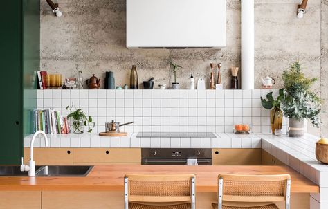 Scandinavian Kitchen Renovation, Miners Cottage, Modern Scandinavian Kitchen, Eco House Design, Mini Loft, Kitchen Benches, Scandinavian Kitchen, Eco House, Kitchen Tiles