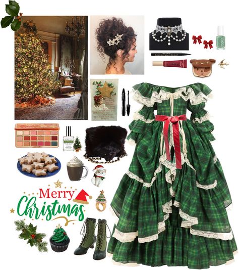 Shoplook Outfits, Fantasy Gowns, Victorian Christmas, Classic Holiday, Outfit Shoplook, Christmas Outfit, Holiday Season, Merry Christmas, Polyvore