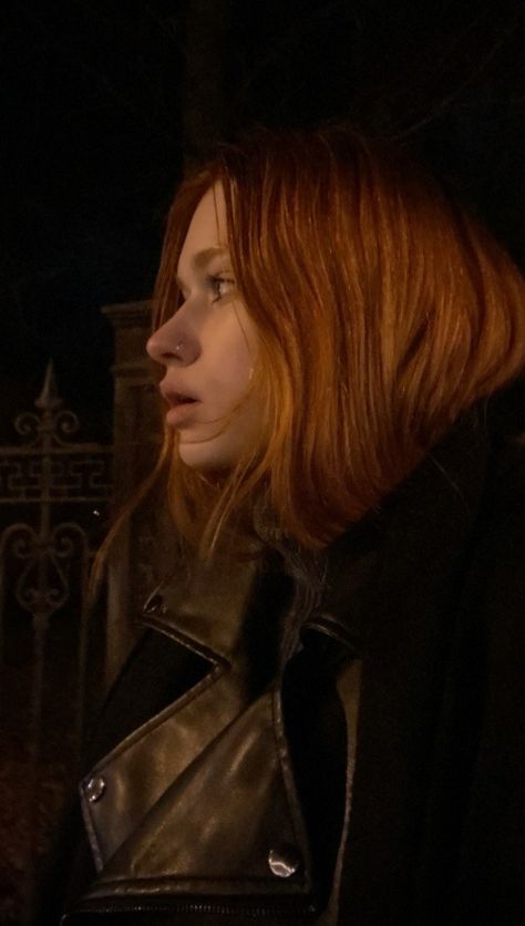 Ginger Girl Aesthetic, Dean Redding, Lia Zhang, Venom Band, Dark Orange Hair, Cassie Hobbes, Michael Townsend, Leather Jacket Aesthetic, Girl Aesthetic Dark