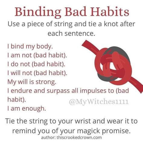 Break A Bad Habit Spell, Breaking Bad Habits Spell, Spells To Break Bad Habits, How To Bind Someone Witchcraft, Spell To Break Bad Habits, Cursing Witchcraft, Break Bad Habits Spell, Binding Witchcraft, Bad Habit Spell