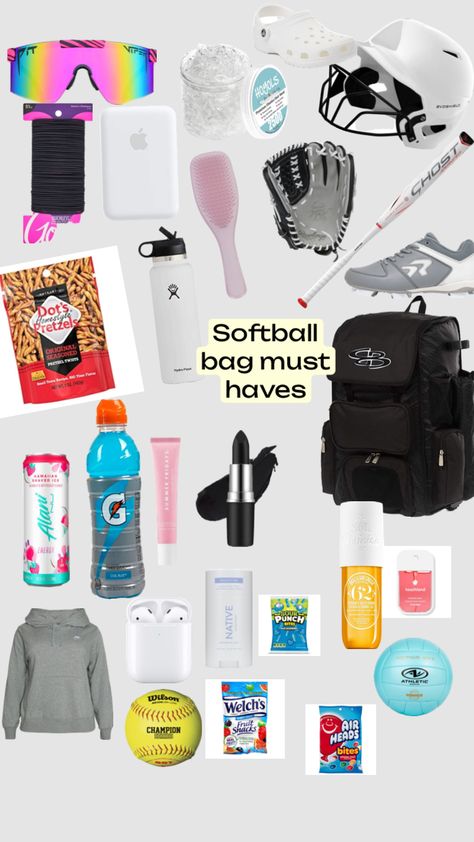 Stuff To Put In Your Softball Bag, Softball Tournament Essentials, Softball Essentials Bag, What To Pack In Softball Bag, What To Pack For Softball Tournament, What’s In My Softball Bag, Things You Need For Softball, What To Put In Your Softball Bag, What To Keep In Your Softball Bag